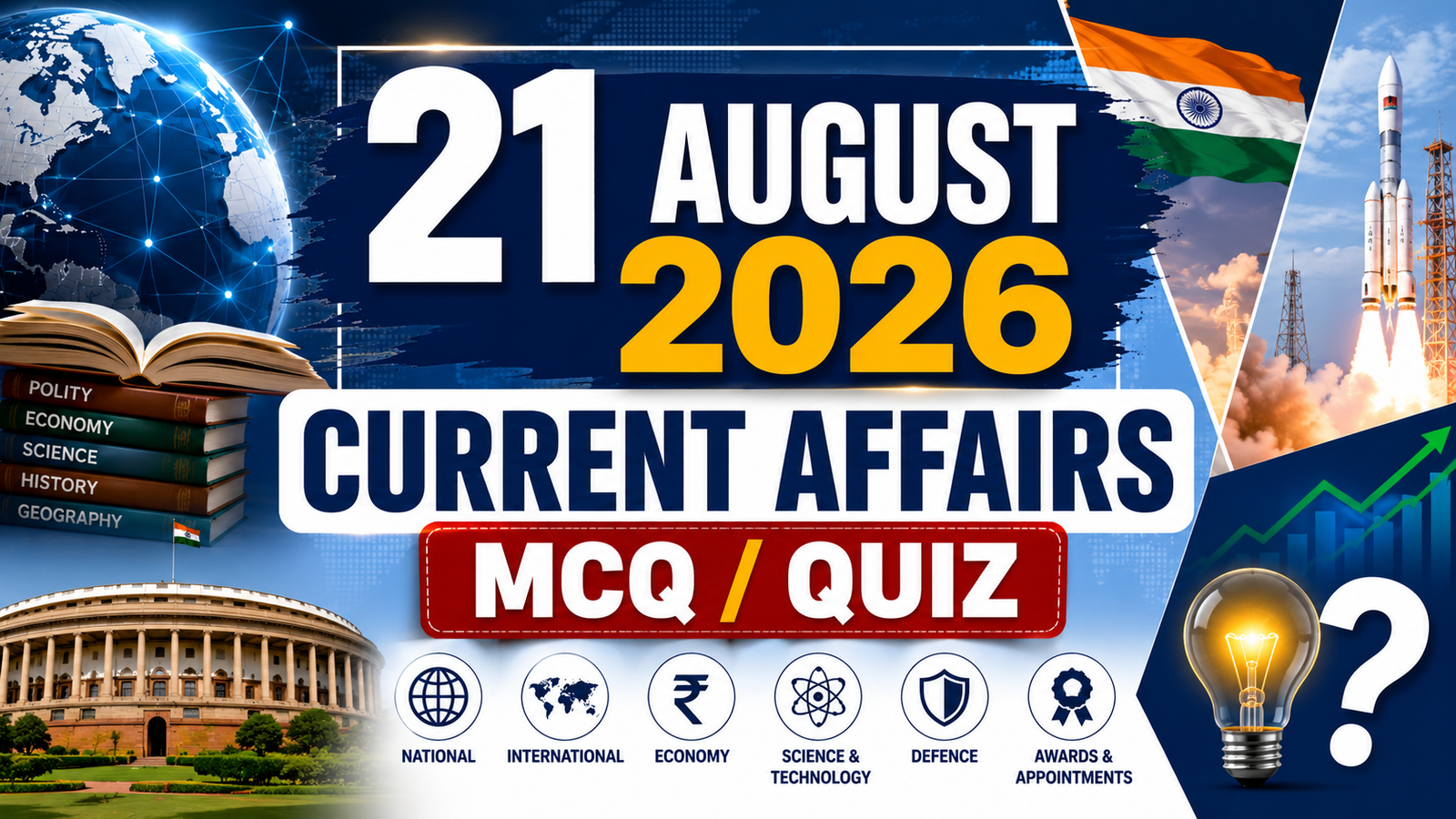 21 august 2026 Current Affairs MCQ/QUIZ