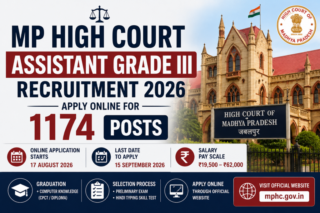 MP High Court Assistant Grade III Recruitment 2026