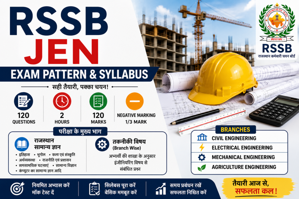 RSSB JEn exam pattern and syllabus 2026