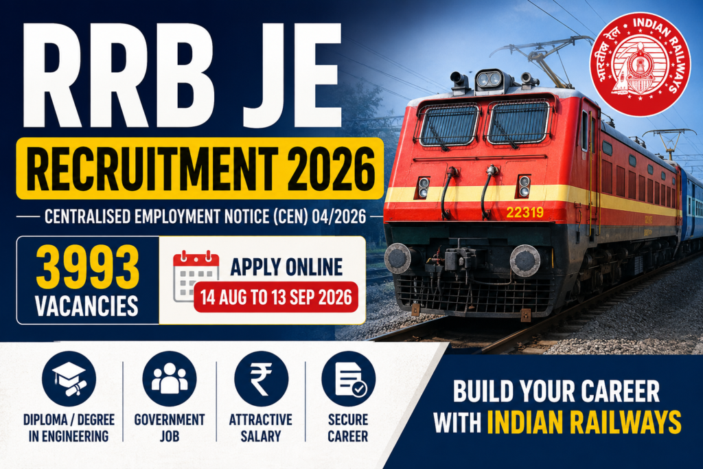 RRB JE Recruitment 2026
